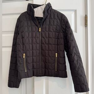 J Crew quilted jacket. Black. Size S.